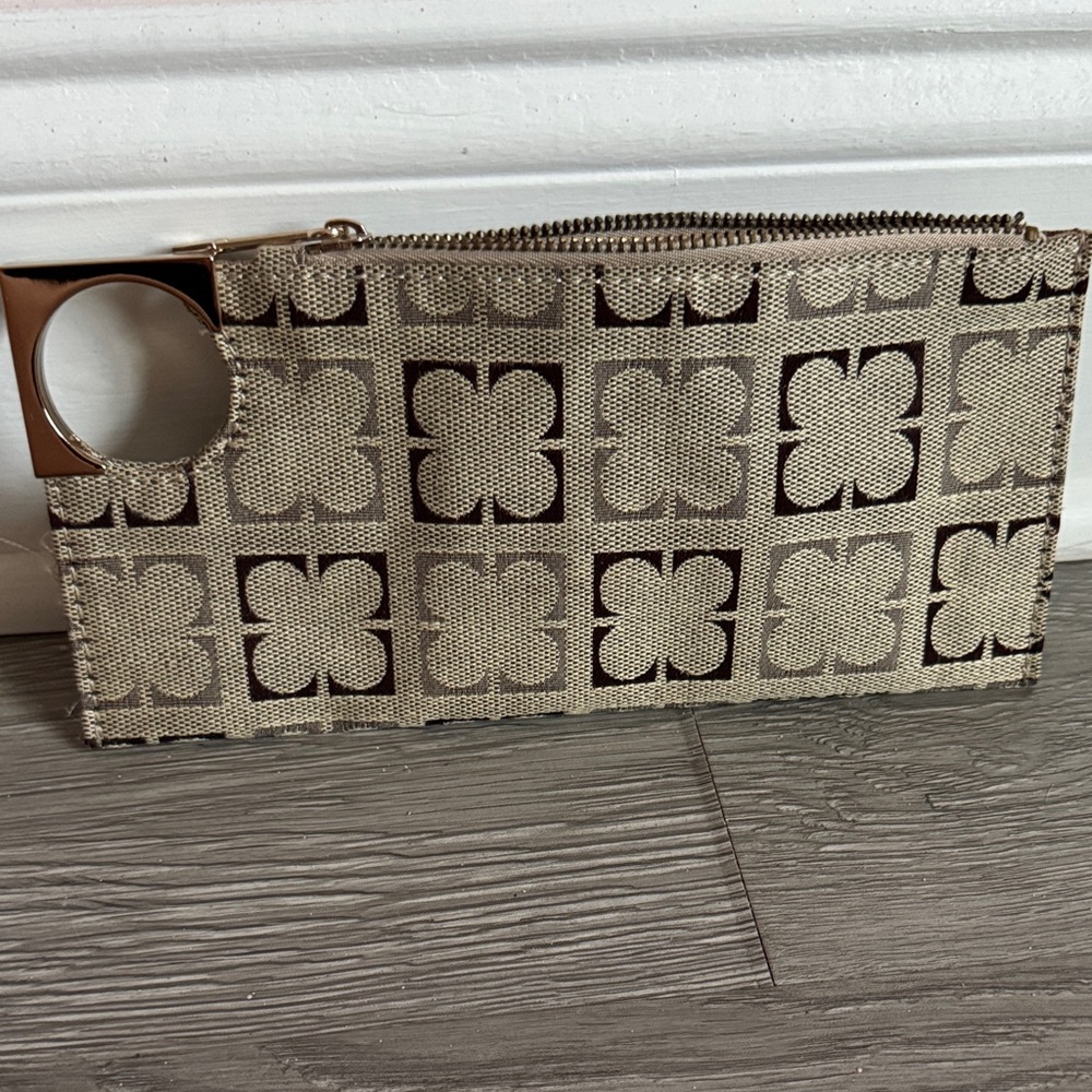 Liz Claiborne Tan and Brown Clutch